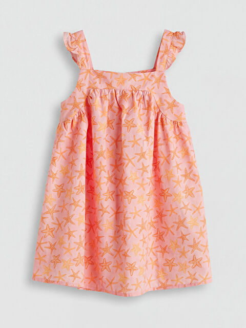 LC WAIKIKI Kare Yaka Desenli Kız Çocuk Elbise - S6M802Z1-LSR