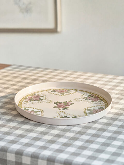 LCW HOME Baskılı Metal Tepsi 35 cm - S6M808Z8-M0T