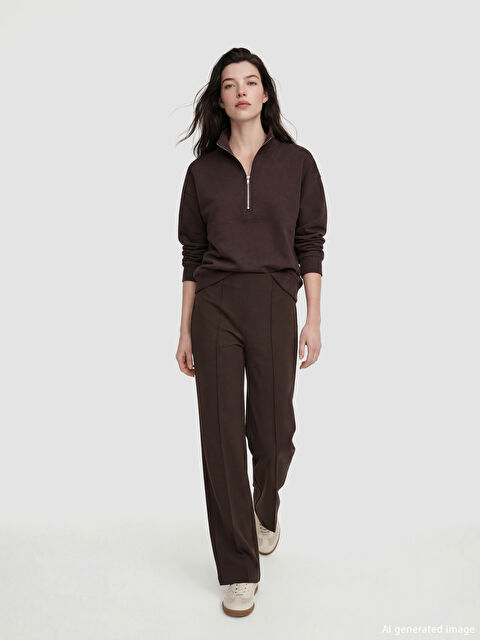 LCW Comfort Beli Lastikli Soft Touch Kadın Eşofman Altı - S6M853Z8-HMK