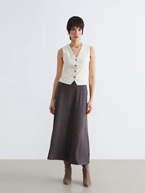 LCW Vision Beli Lastikli Kloş Etek - S6M864Z8-D3G