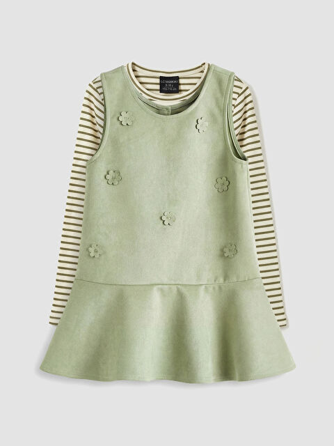 LCW Kids Çiçekli Kız Çocuk Elbise Takımı - S6M947Z1-FHV