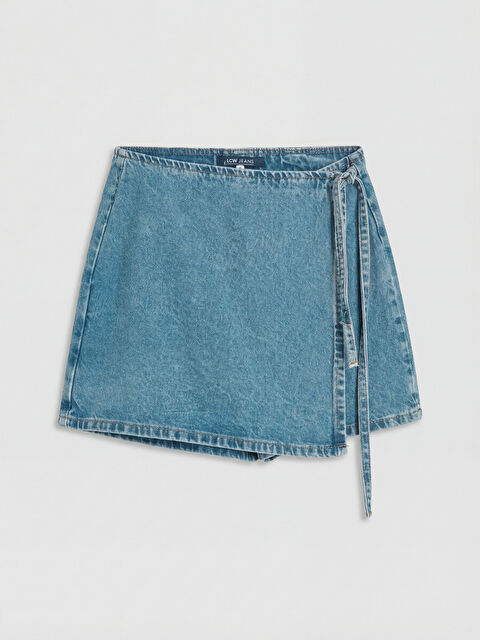 LCW Jeans Standart Fit Jean Şort Etek