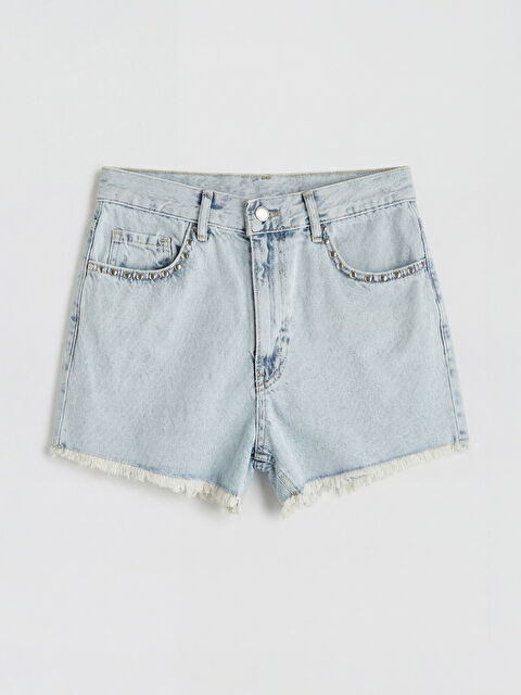LCW Jeans Taşlı Kadın Jean Şort