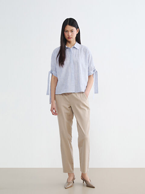 LCW Jeans Beli Lastikli Balloon Fit Kadın Jean Pantolon - S6MA23Z8-FWZ