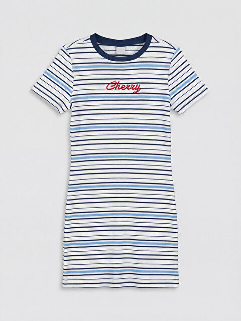 LCW Kids Çizgili Kız Çocuk Fitilli Elbise - S6MA79Z4-LGS