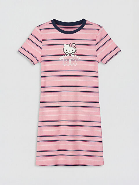 LCW Kids Hello Kitty Baskılı Kız Çocuk Fitilli Elbise - S6MA80Z4-LHK
