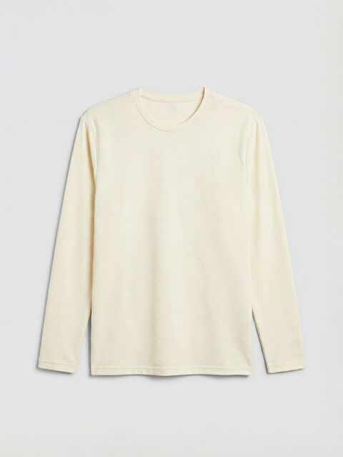 LC WAIKIKI Crew Neck Long Sleeve Patterned Men's Pyjamas Top