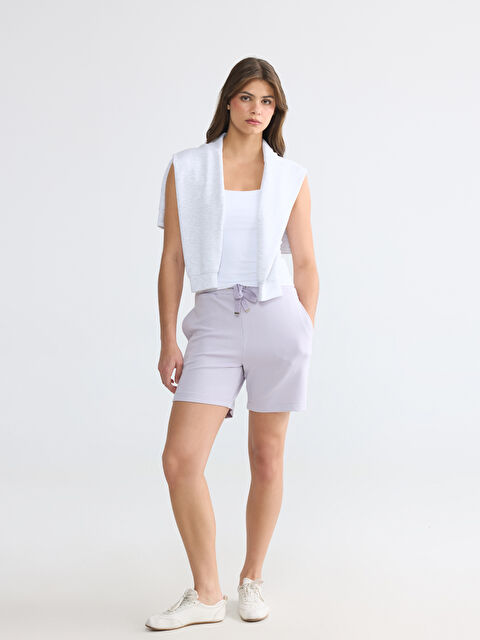 LCW EVERYDAY Beli Lastikli Soft Touch Kadın Şort