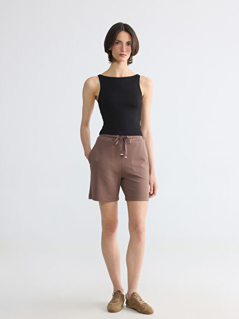 LCWAIKIKI Basic Beli Lastikli Soft Touch Kadın Şort