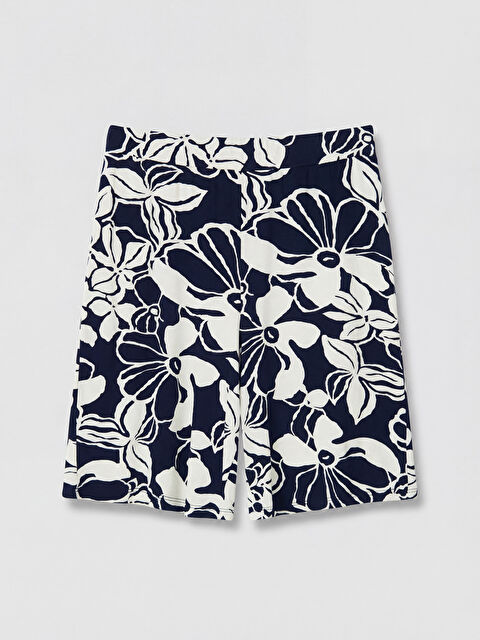 LC WAIKIKI Yüksek Bel Çiçekli Kadın Şortolon