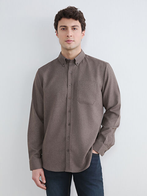 LCWAIKIKI Classic Regular Fit Gabardin Erkek Gömlek - S6MB04Z8-D2N