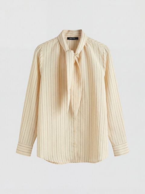 LCW STUDIO Çizgili Oversize Kadın Gömlek Tunik - S6MB92Z8-LFC