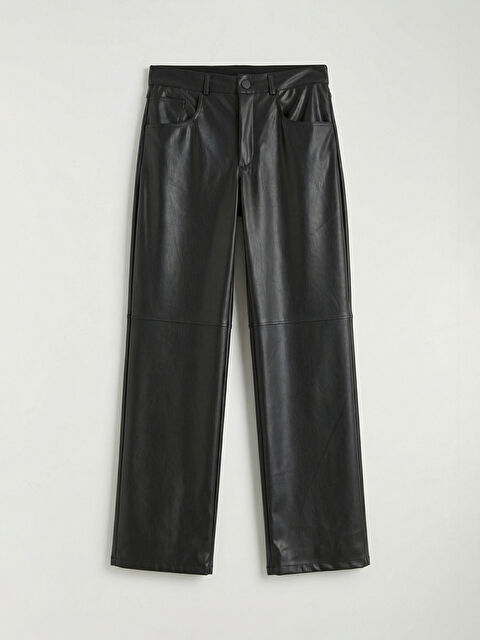 LCW Modest Regular Fit Deri Görünümlü Kadın Pantolon - S6MB95Z8-CVL