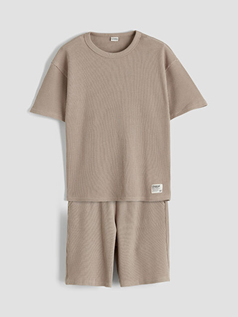 LCW Kids Erkek Çocuk Dokulu Tişört ve Şort - S6MC13Z4-QYZ