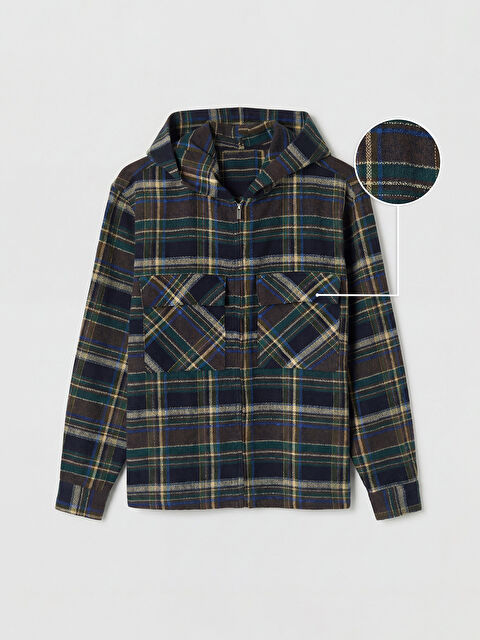 XSIDE Loose Fit Ekose Erkek Oduncu Gömlek Ceket