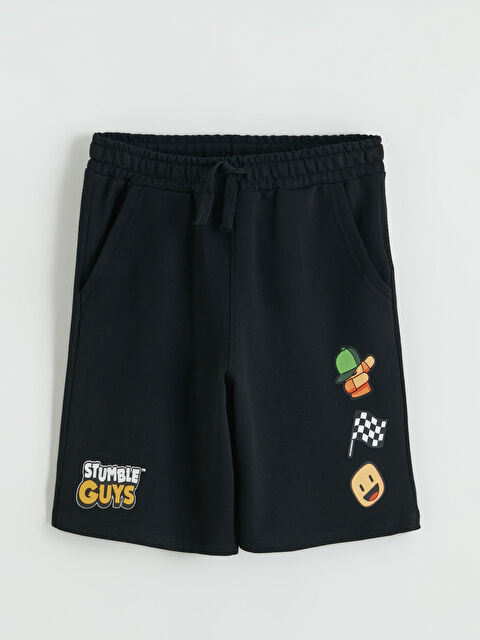 LCW Kids Beli Lastikli Erkek Çocuk Stumble Guys Baskılı Şort - S6MC56Z4-CVL