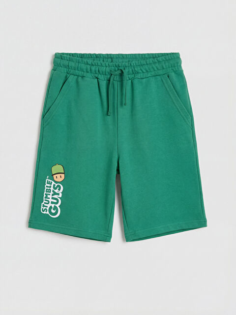 LCW Kids Erkek Çocuk Stumble Guys Baskılı Şort - S6MC57Z4-GRE