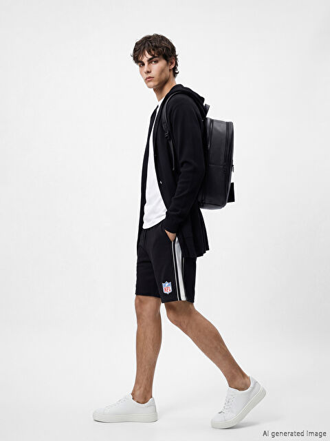 XSIDE Standart Kalıp NFL Baskılı Şeritli Erkek Şort - S6MC71Z8-CVL