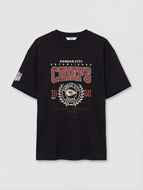 XSIDE Bisiklet Yaka NFL Baskılı Erkek Tişört - S6MC76Z8-CVL