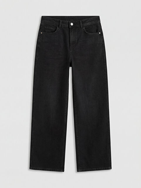 LCW Jeans Yüksek Bel Wideleg Kadın Jean Pantolon - S6MC87Z8-327