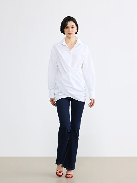 Soulife Yüksek Bel Flare Kadın Jean Pantolon - S6MD14Z8-CRP