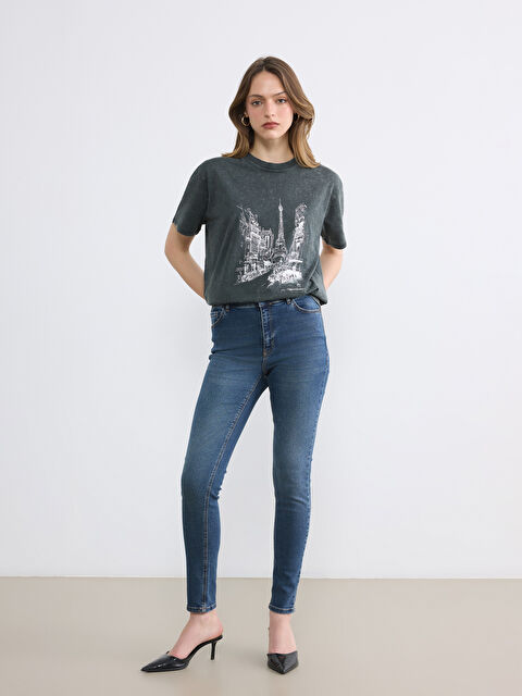 LCW Jeans Yüksek Bel Süper Skinny Fit Kadın Jean Pantolon - S6ME20Z8-309
