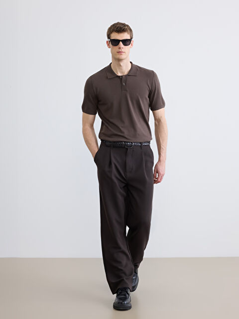 LCW Vision Rahat Kalıp Erkek Pileli Pantolon	 - S6ME39Z8-JXB