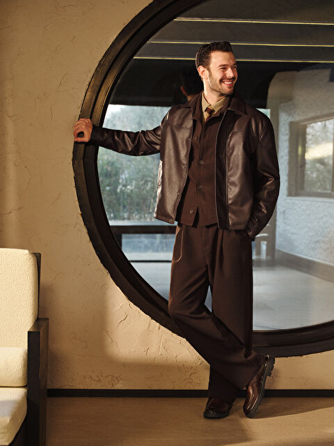 LCW Vision Rahat Kalıp Erkek Pileli Pantolon	 - S6ME39Z8-JXB