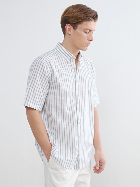 SOUTHBLUE Regular Fit Çizgili Erkek Gömlek - S6ME50Z8-LEN