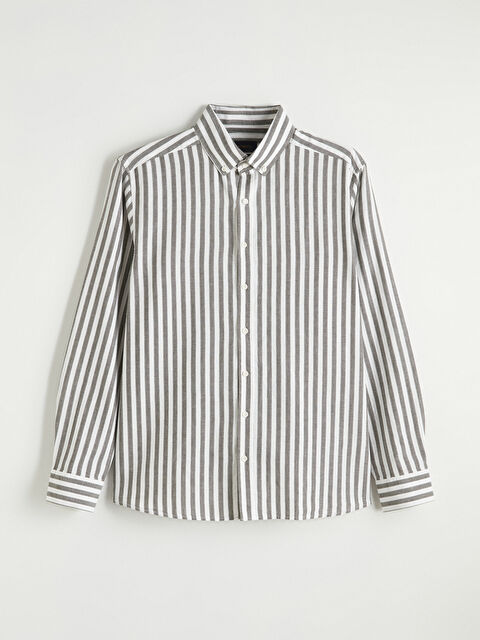 SOUTHBLUE Regular Fit Çizgili Erkek Gömlek - S6ME50Z8-LGE