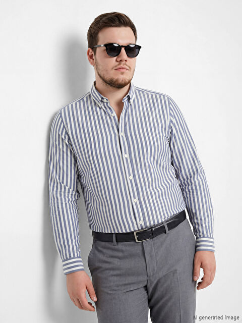 SOUTHBLUE Regular Fit Çizgili Erkek Gömlek