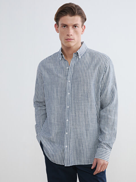 SOUTHBLUE Regular Fit Button Down Yaka Erkek Gömlek - S6ME54Z8-LGS