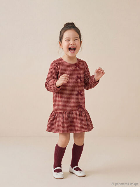 LCW Kids Fiyonk Detaylı Kız Çocuk Elbise - S6ME65Z1-LQV