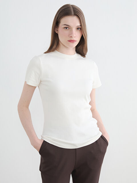 LCW Modest تي شيرت نسائي بياقة دائرية