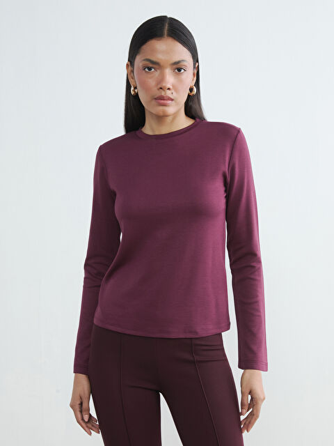 LCW ECO Bisiklet Yaka Kadın Tişört - S6MF87Z8-HQT