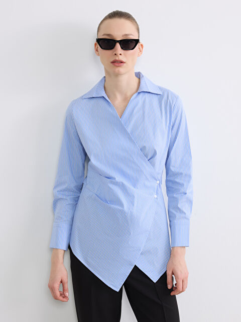 LCW EVERYDAY PLAVA Košulja Žena - S6MG05Z8-LEN