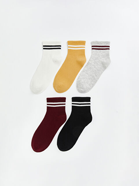 LCW DREAM Çizgili Kadın Soket Çorap 5'li - S6MG61Z8-FFB