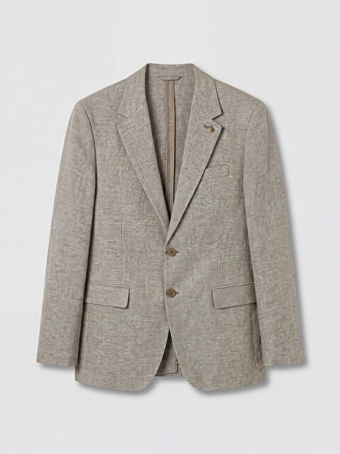 SOUTHBLUE Regular Fit Keten Karışımlı Erkek Blazer Ceket