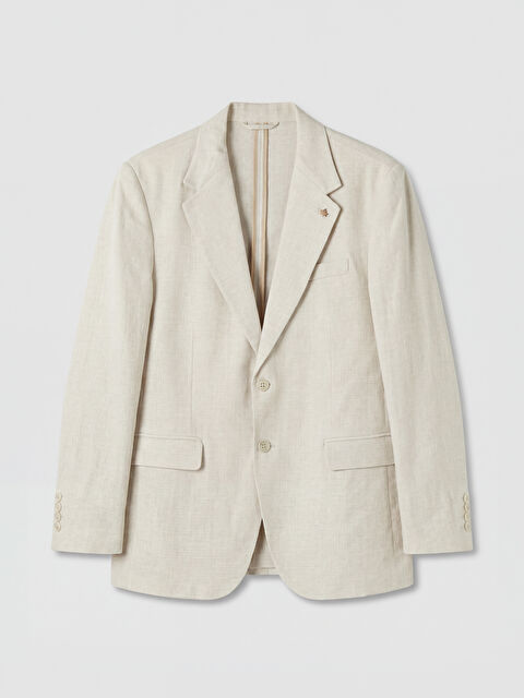 SOUTHBLUE Regular Fit Keten Karışımlı Erkek Blazer Ceket