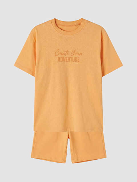 LCW Kids Baskılı Erkek Çocuk Şortlu Takım