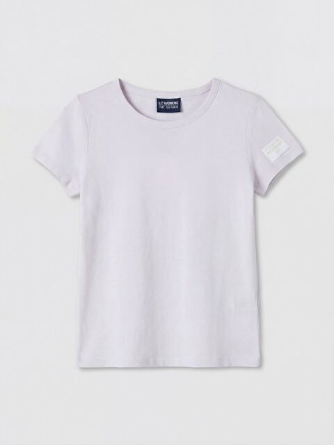 LCW ECO Bisiklet Yaka Kısa Kollu Kız Çocuk Tişört