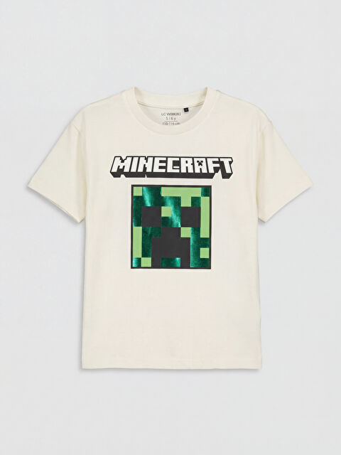 LCW Kids Minecraft Baskılı Erkek Çocuk Tişört