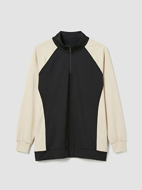 XSIDE ACTIVE Dik Yaka Renk Bloklu Erkek Sweatshirt - S6MH92Z8-CVL