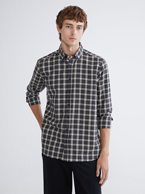 SOUTHBLUE Regular Fit Ekose Erkek Oduncu Gömlek - S6MI25Z8-LKN