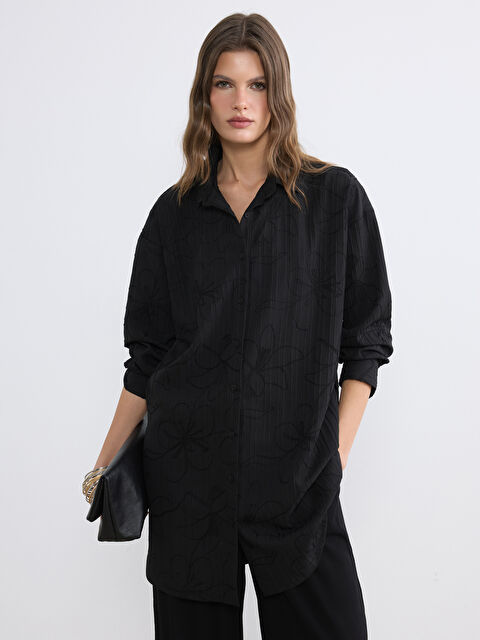 LC WAIKIKI Nakışlı Kadın Gömlek Tunik - S6MI26Z8-CVL