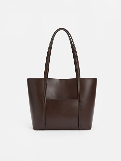 LCW ACCESSORIES Deri Görünümlü Kadın Omuz Çantası ve El Çantası - S6MI36Z8-HEH