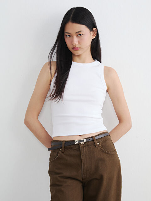 LCW Vision Bisiklet Yaka Kadın Atlet	 - S6MJ04Z8-Q6K