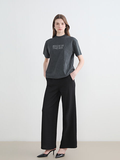 LCW Modest Beli Lastikli Dokulu Kadın Pantolon - S6MJ27Z8-CVL