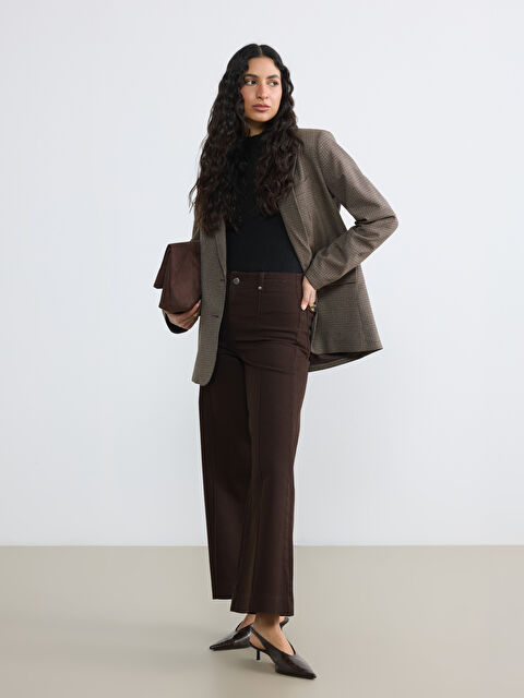 LCW Modest Yüksek Bel Wideleg Kadın Jean Pantolon - S6MJ79Z8-HCN