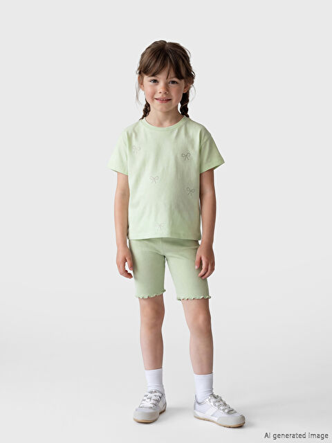 LCW Kids Fitilli Kız Çocuk Kısa Tayt - S6MJ94Z1-FPQ